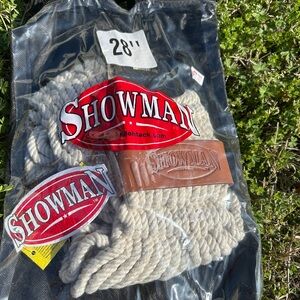Showman White Rope Halter